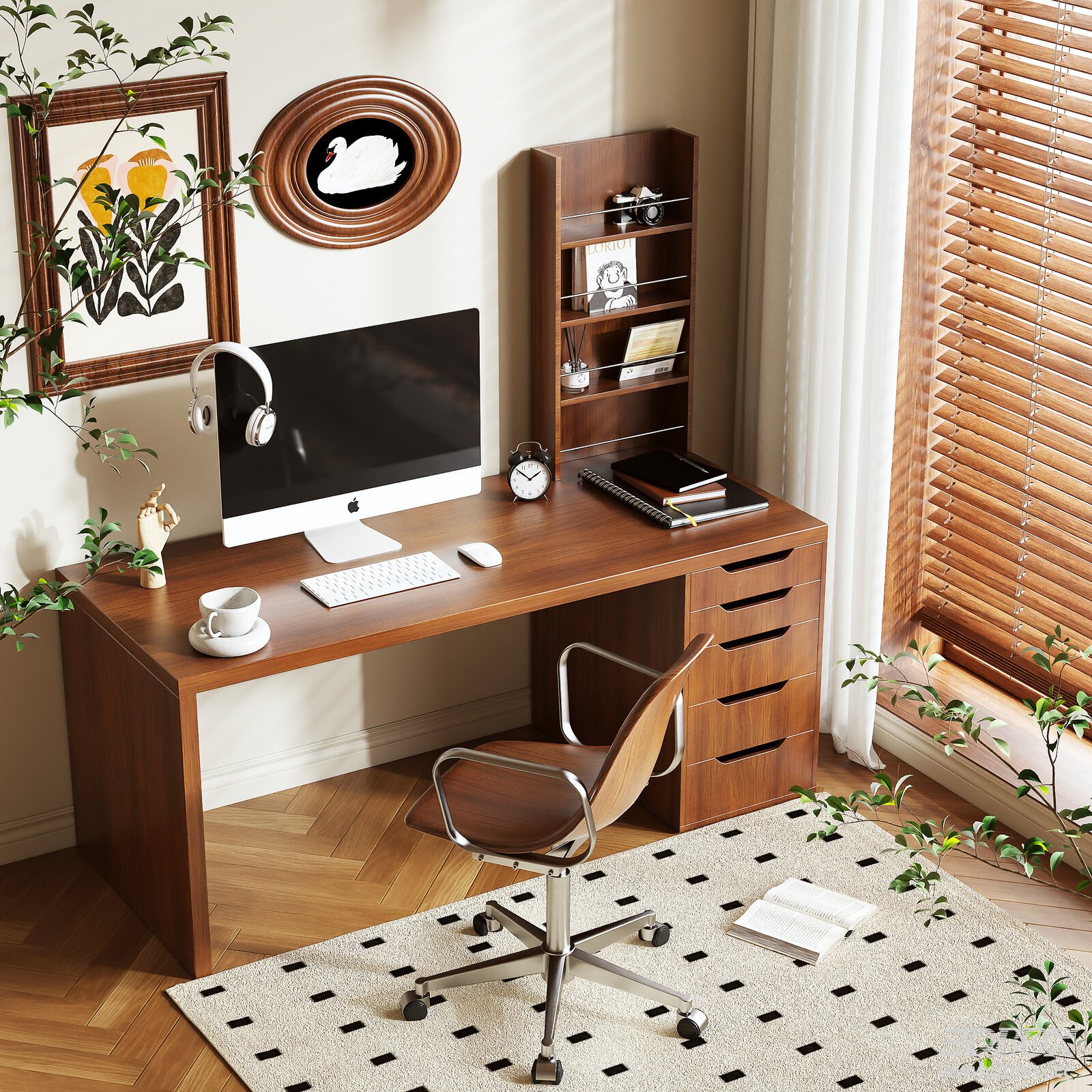Modern Office Desk and Chair Setup