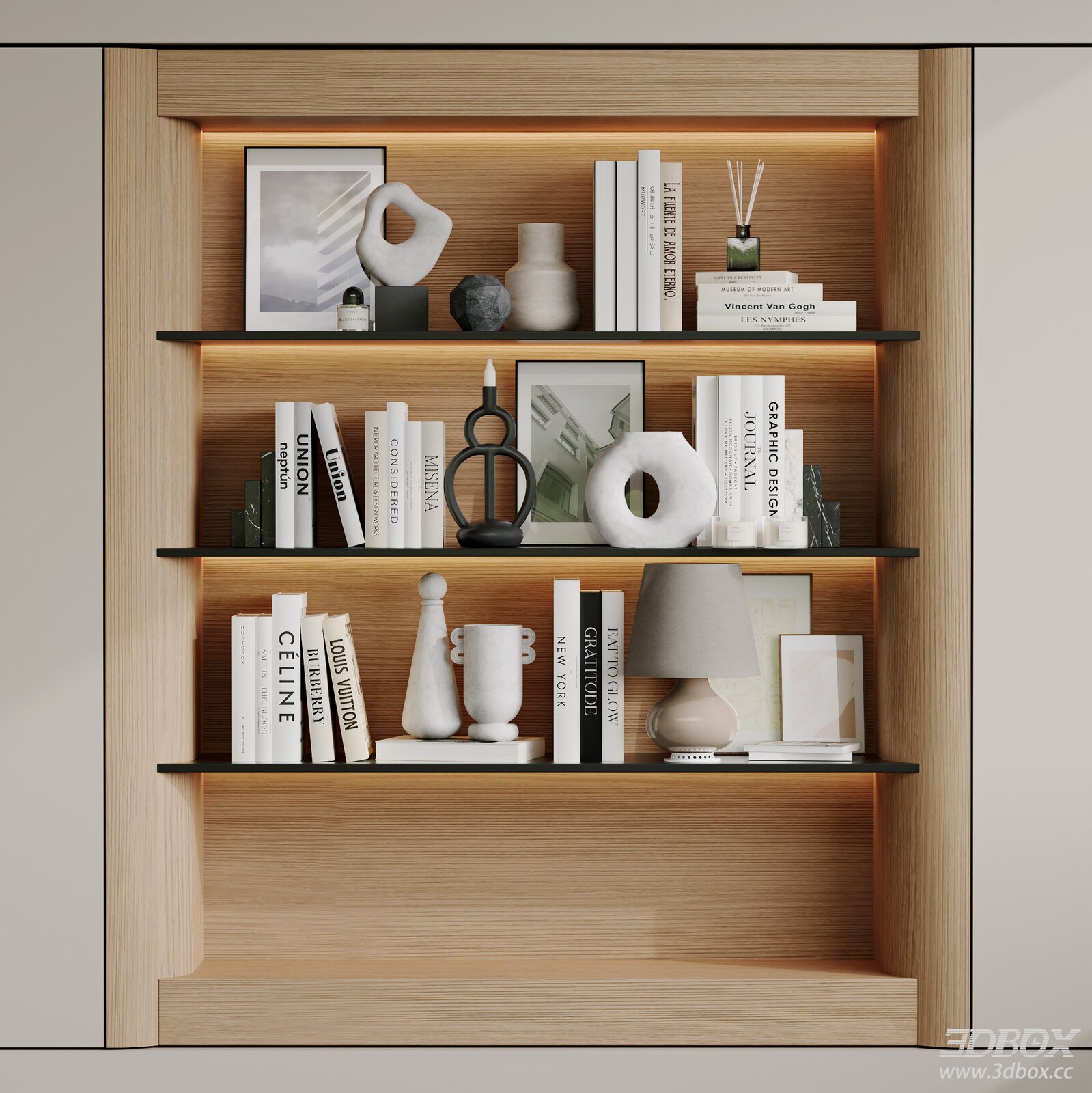 Modern Cabinet with Decorative Items