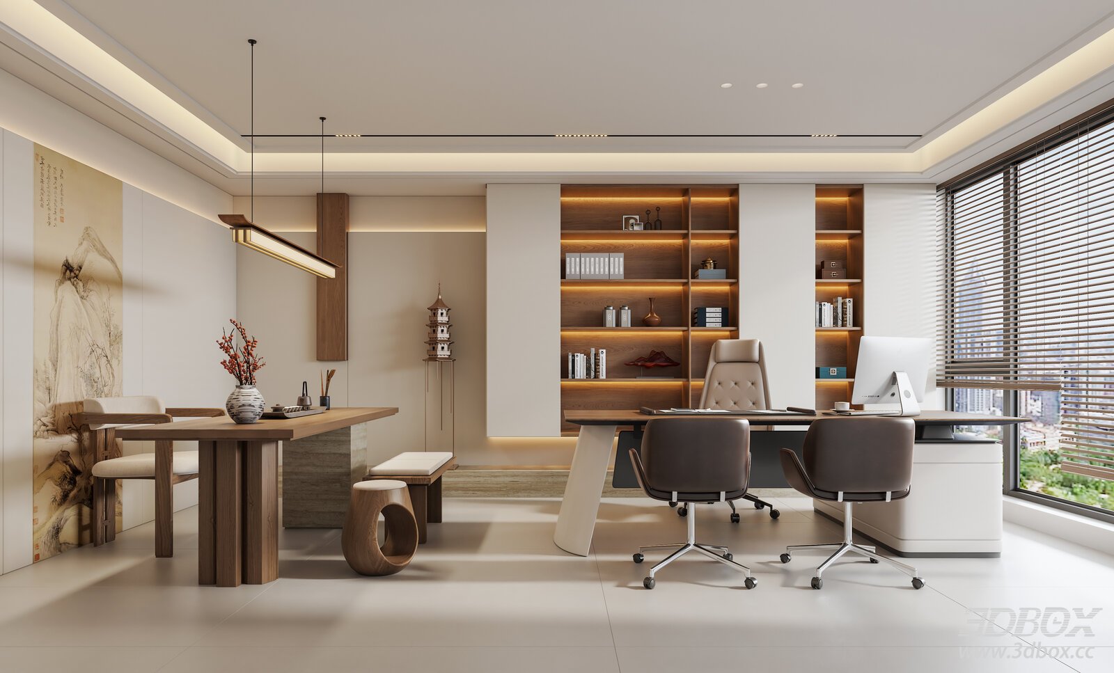Modern Office Room Interior Model