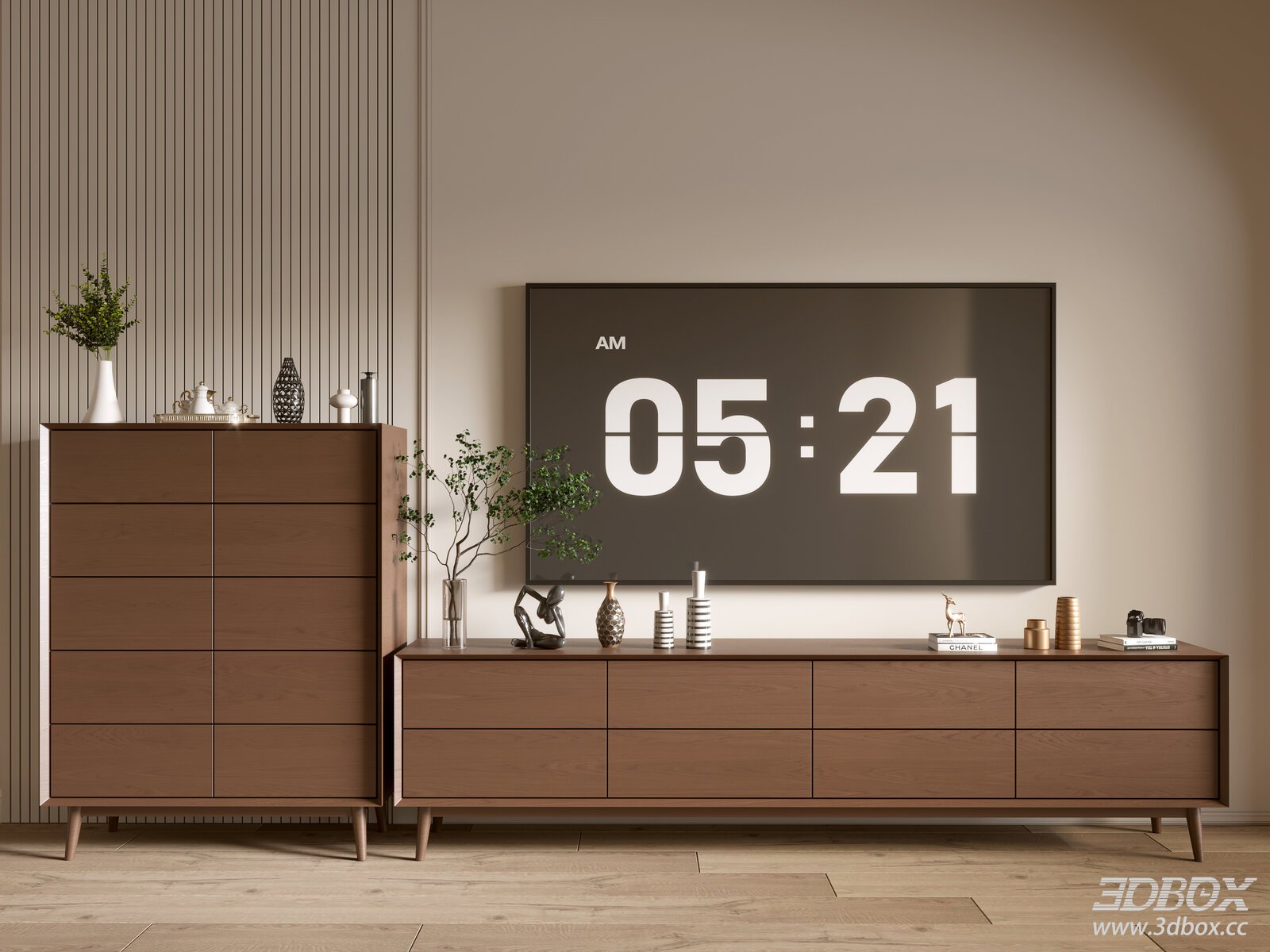 Modern Living Room Cabinet and TV Wall Model