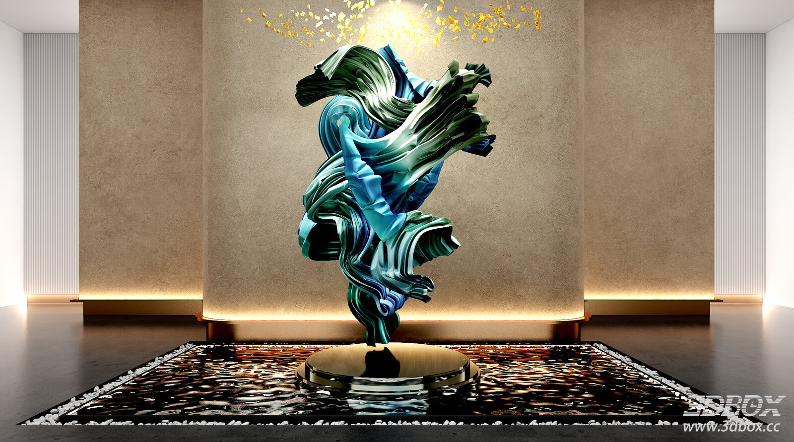 Modern Sculpture in Interior Space