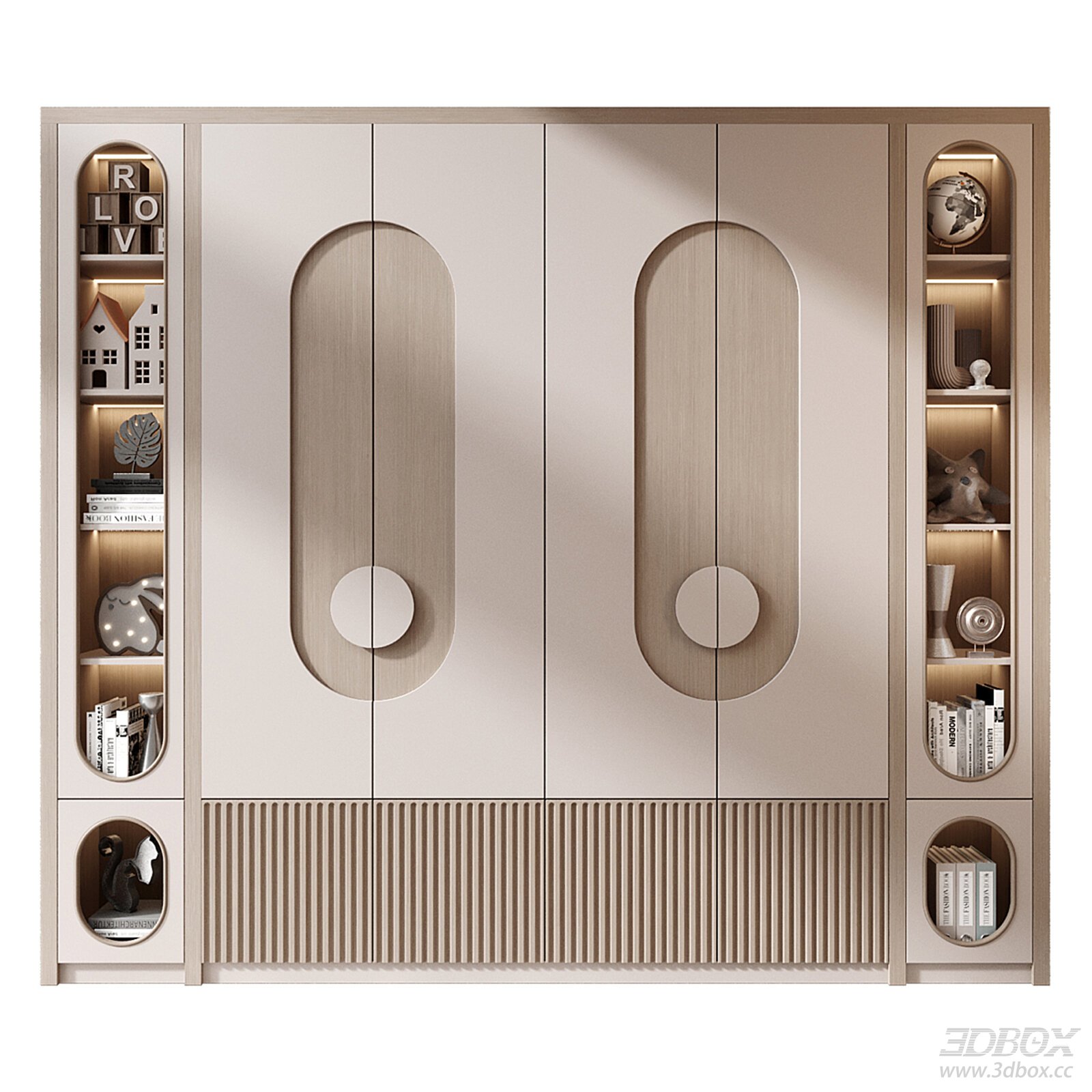 Modern Wooden Wardrobe and Display Cabinets