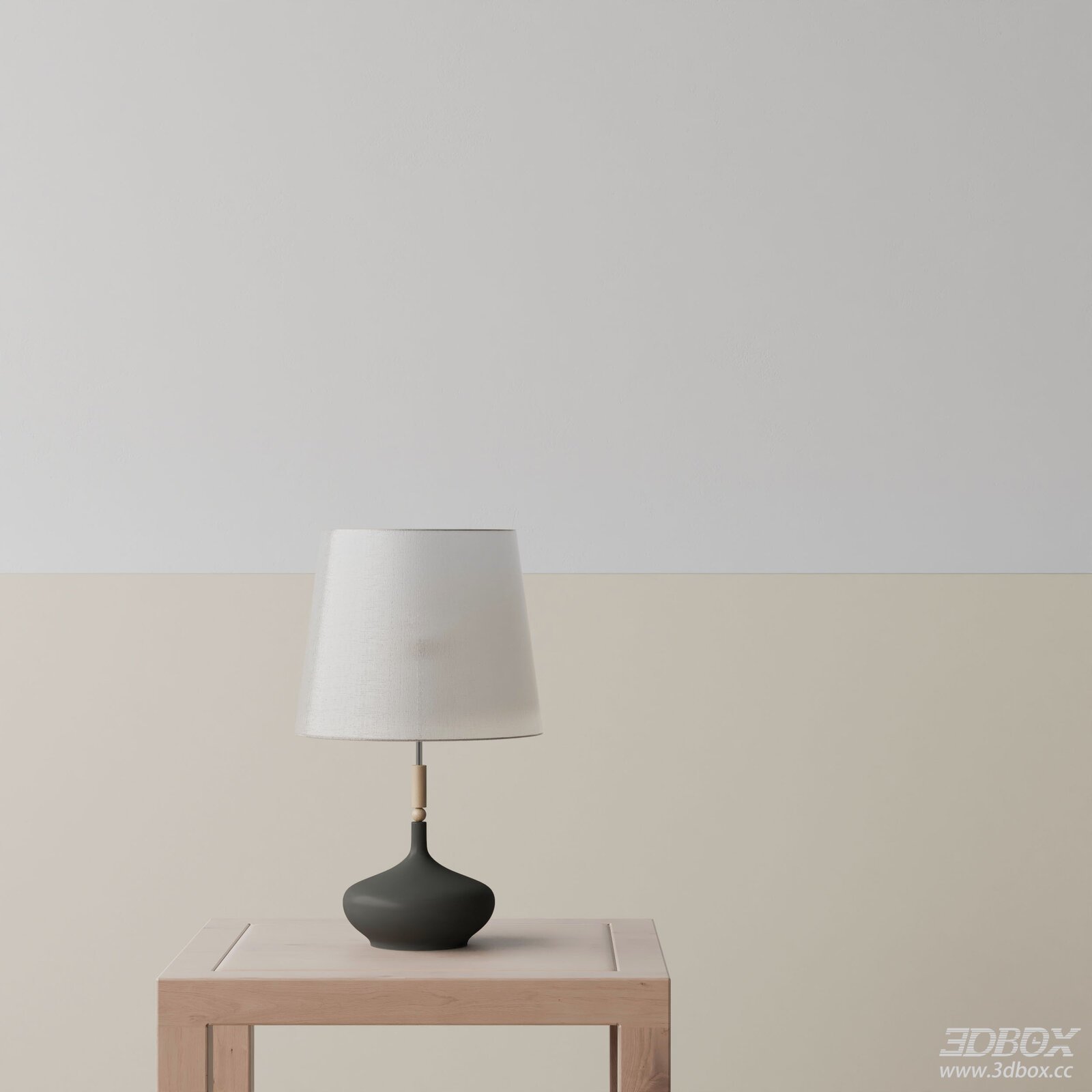 Modern Table Lamp on Wooden Table