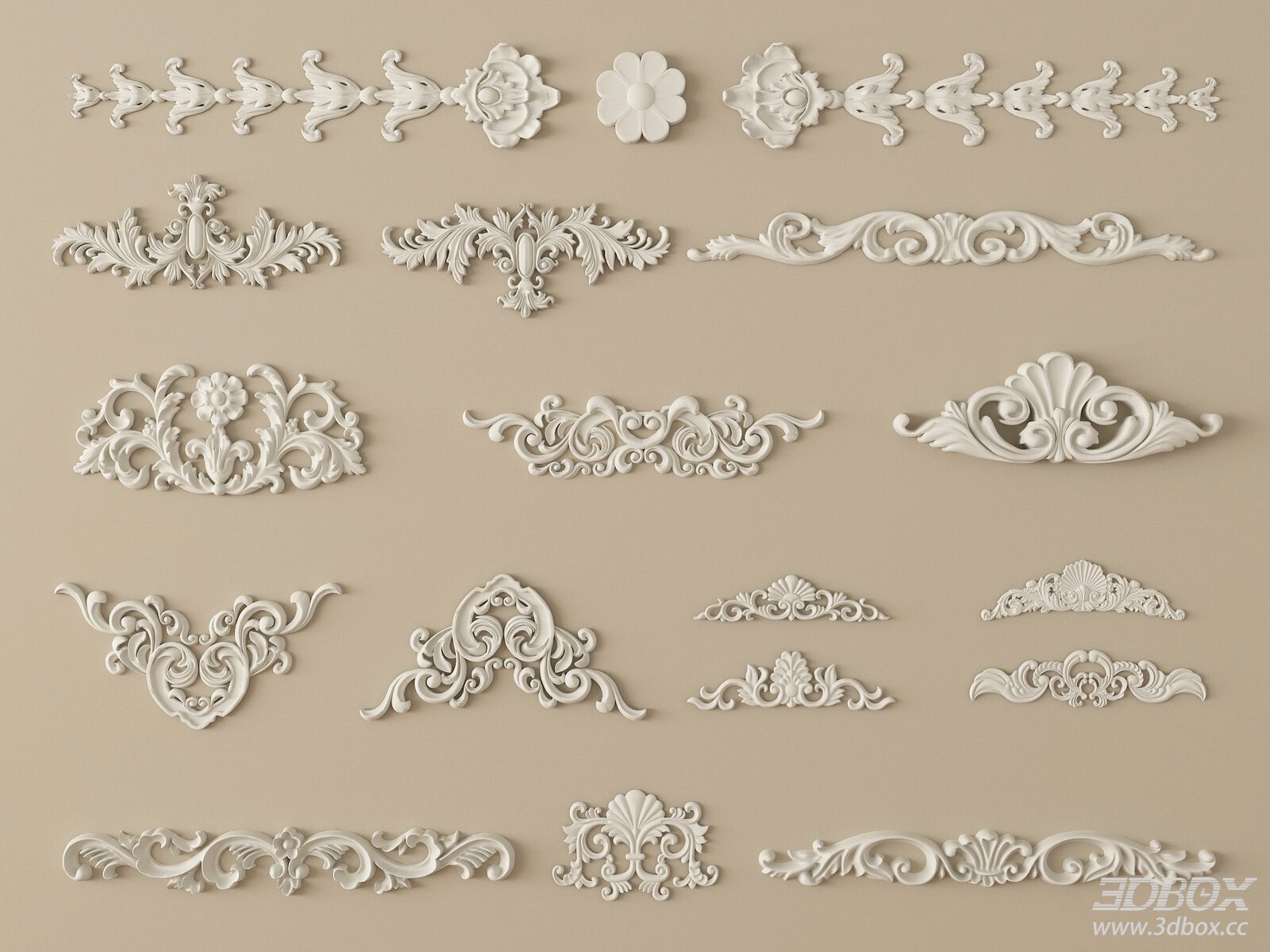 Modern Decorative Set with 3D Panels