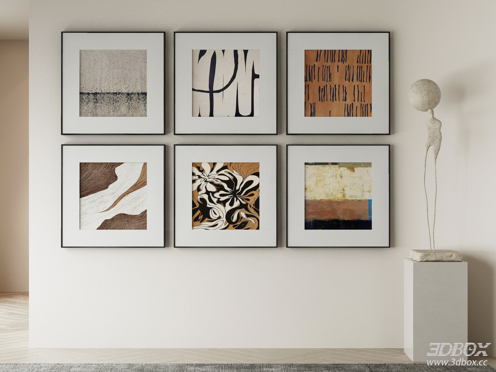 Modern Wall - mounted Frame Set with Lamp