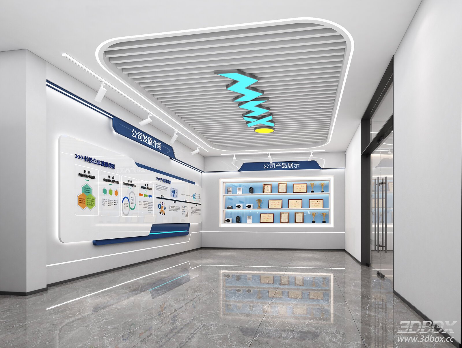 Modern Office Room Interior Model