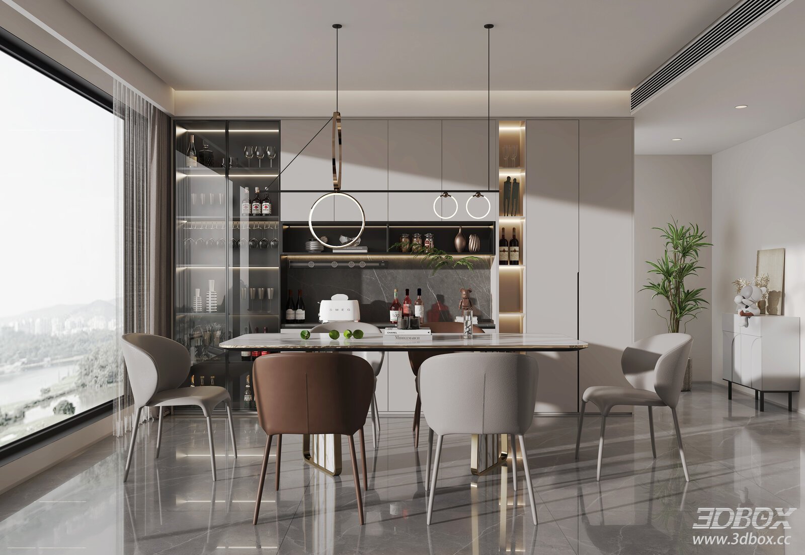 Modern Kitchen - Dining Room Interior