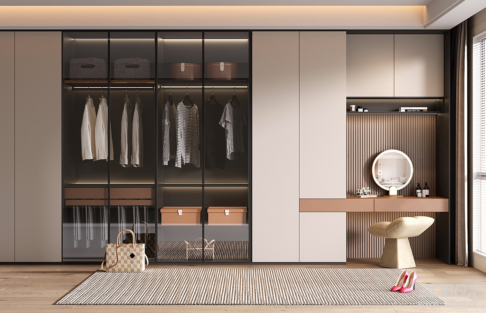Modern Bedroom Wardrobe and Dressing Table