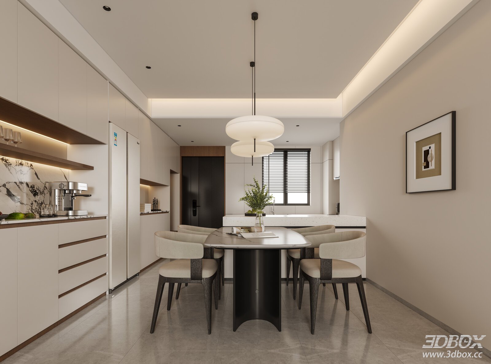 Modern Kitchen - Dining Room Interior