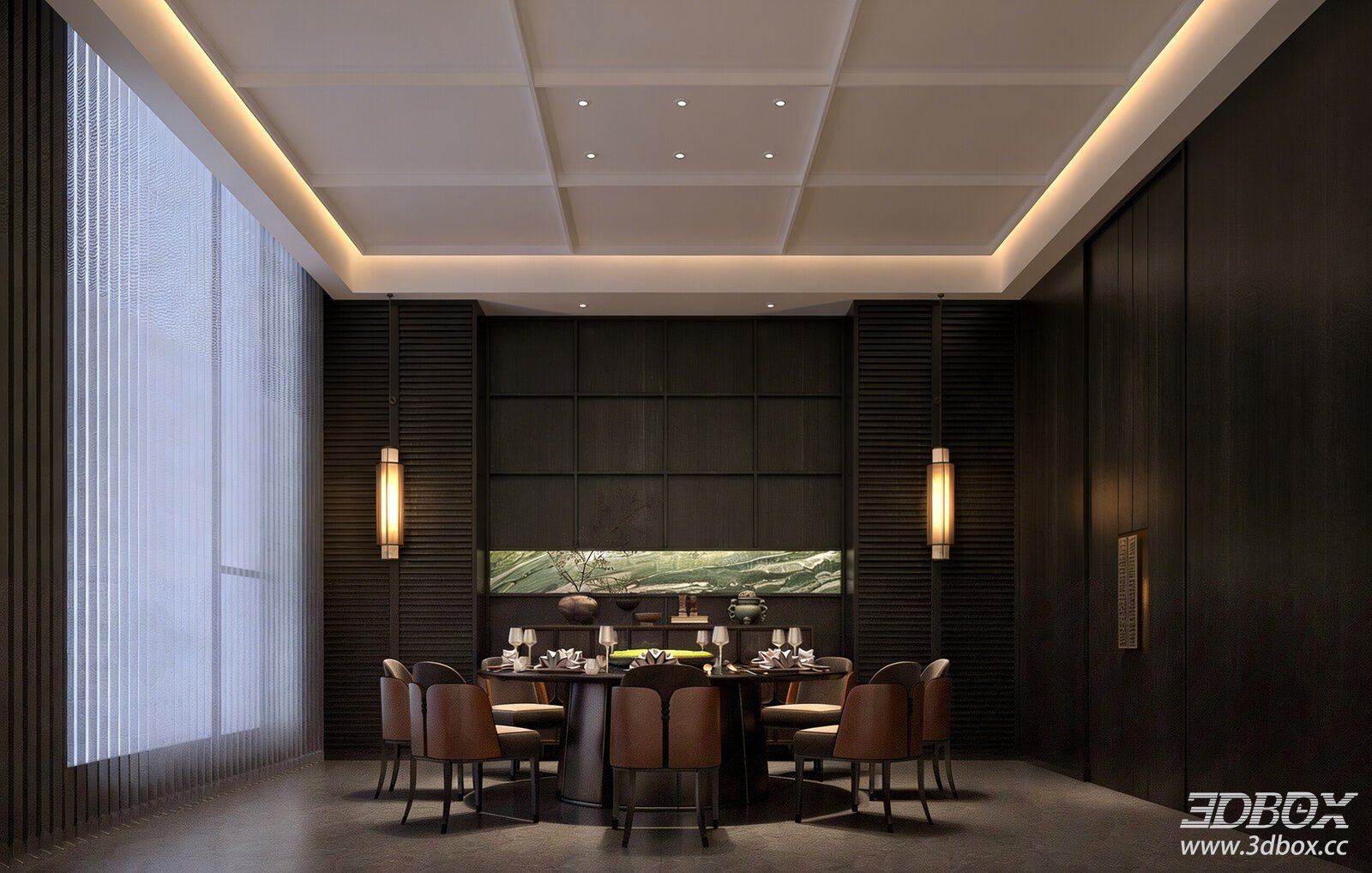 Modern Dining Room Interior Model