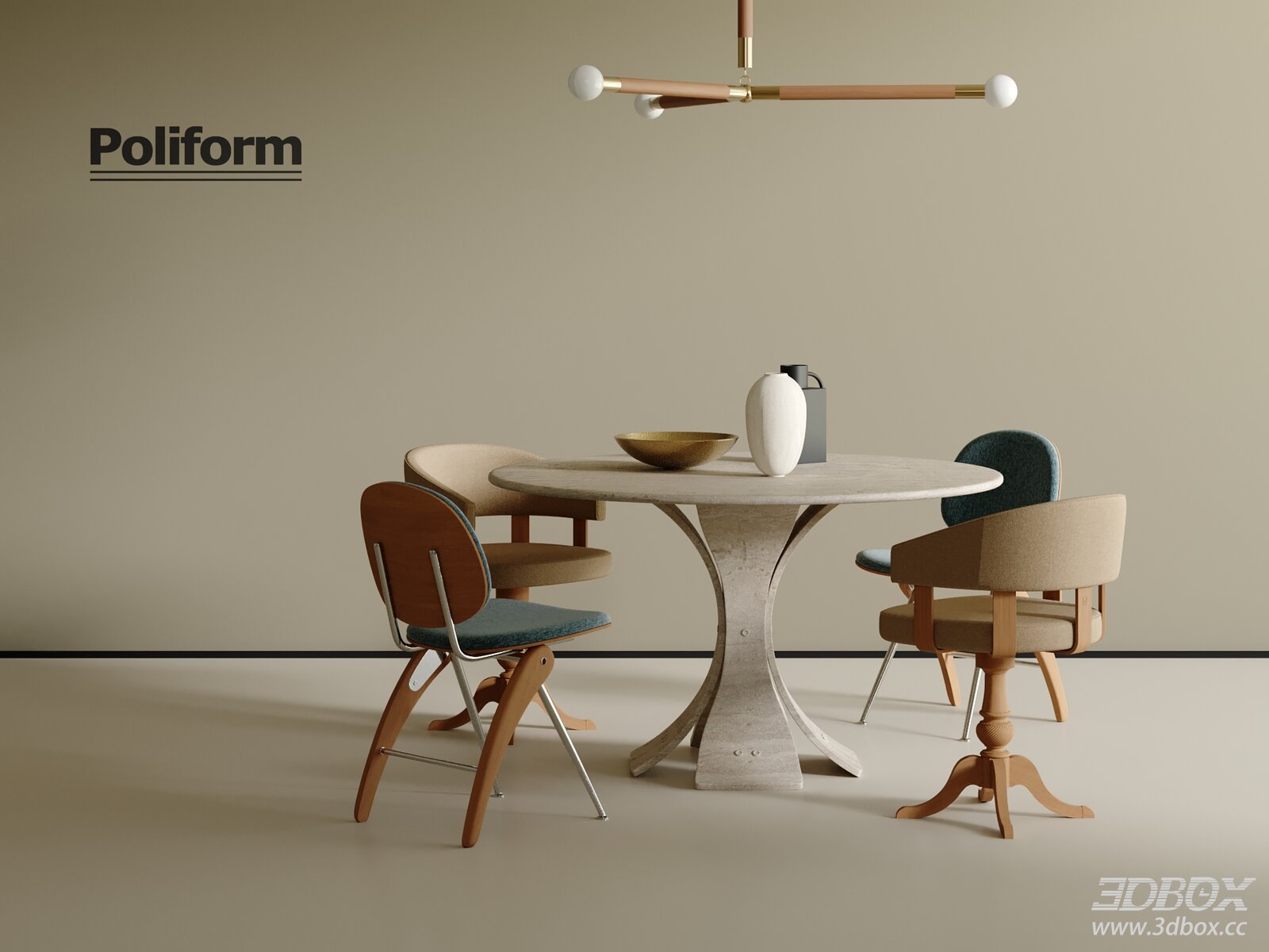 Modern Dining Table and Chairs Set