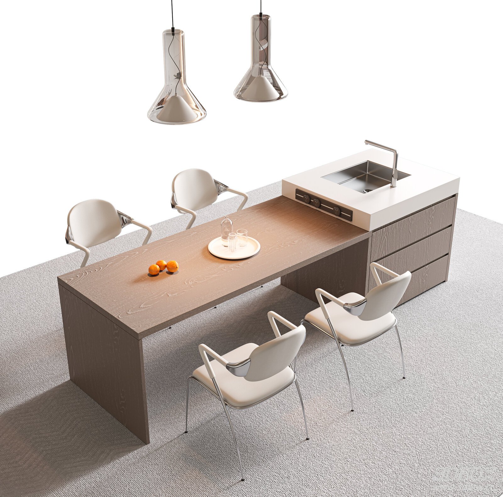 Modern Kitchen - Dining Table and Chairs