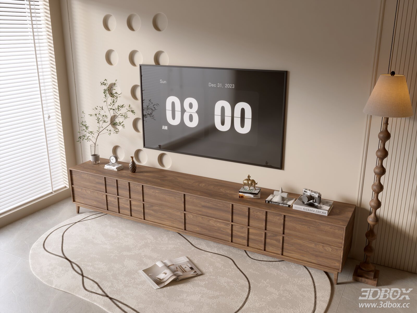 Modern Living Room TV Cabinet Setup
