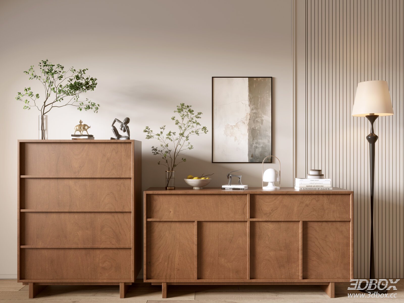 Modern Sideboard and Chest of Drawer in Living Room