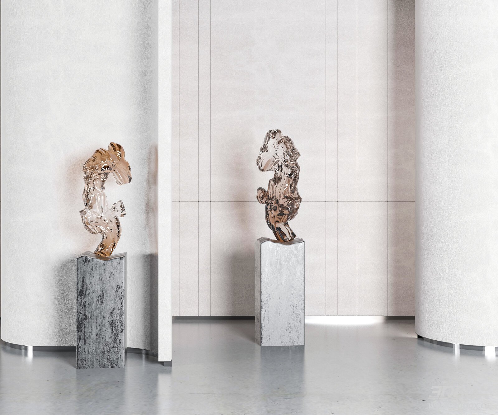 Modern Sculptures in General Room