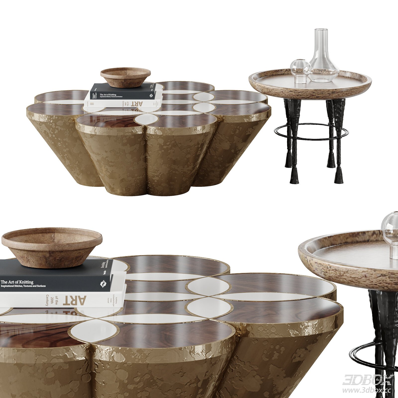 Modern Marble Coffee Table Set