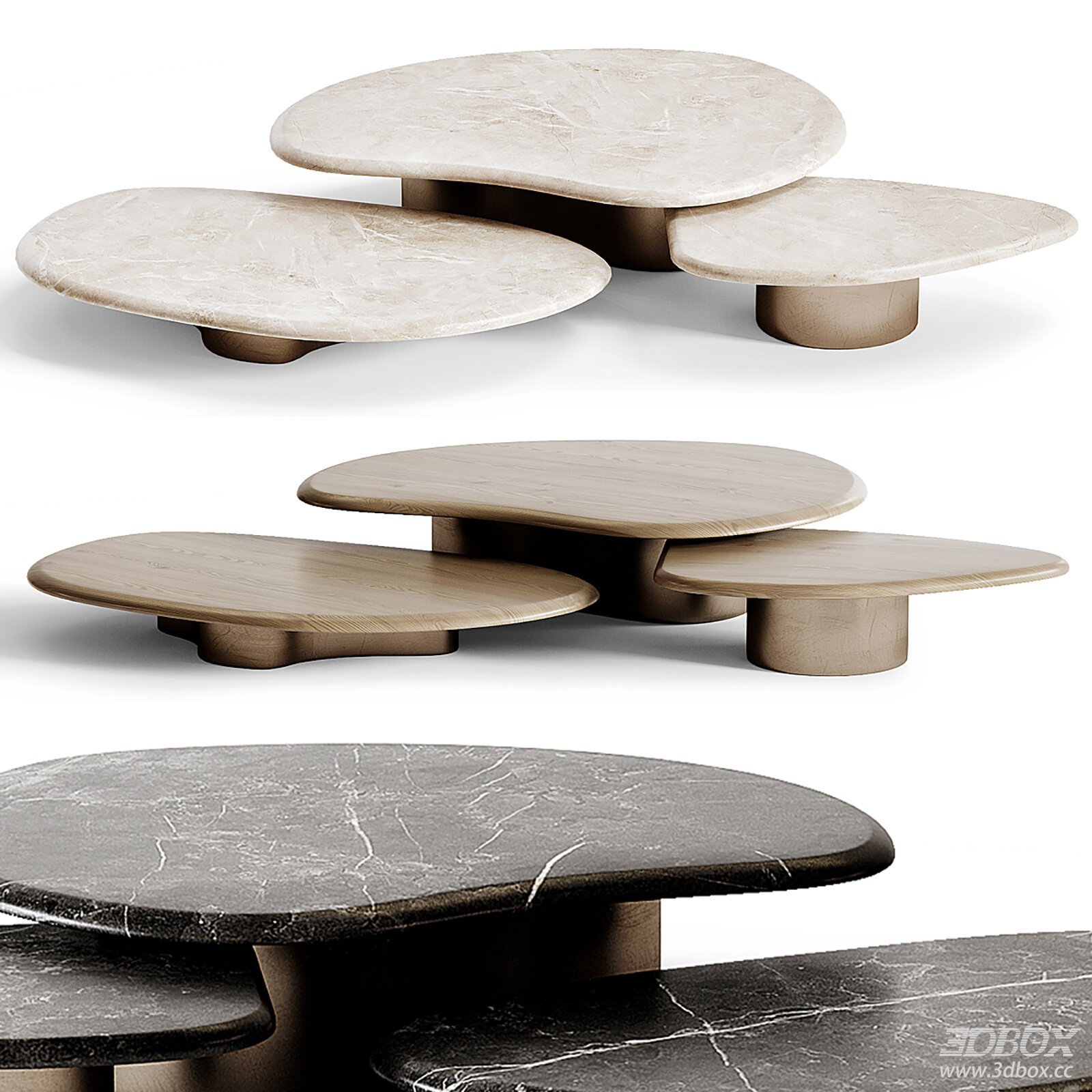Modern Marble Coffee Table Set