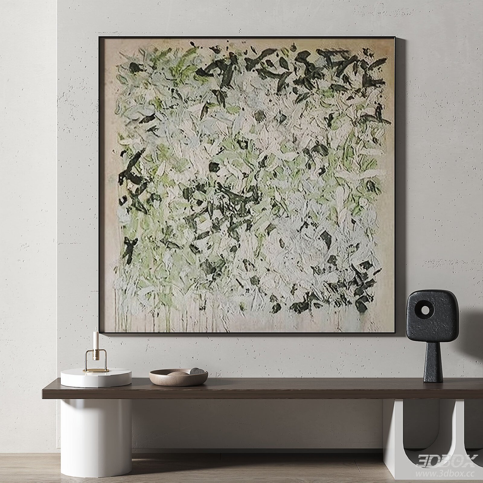 Modern Table with Lamp and Painting