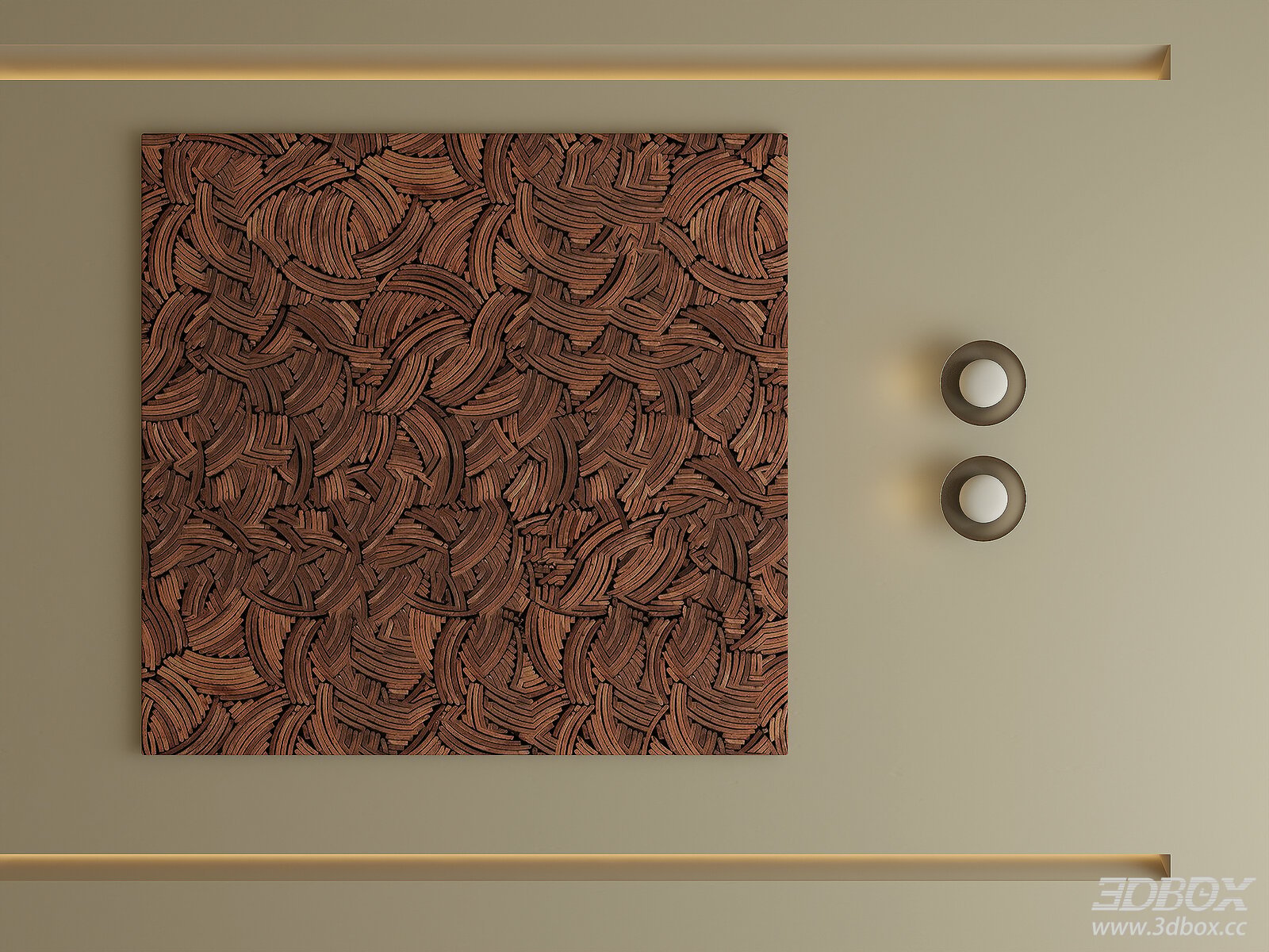 Modern Wooden 3D Wall Panel
