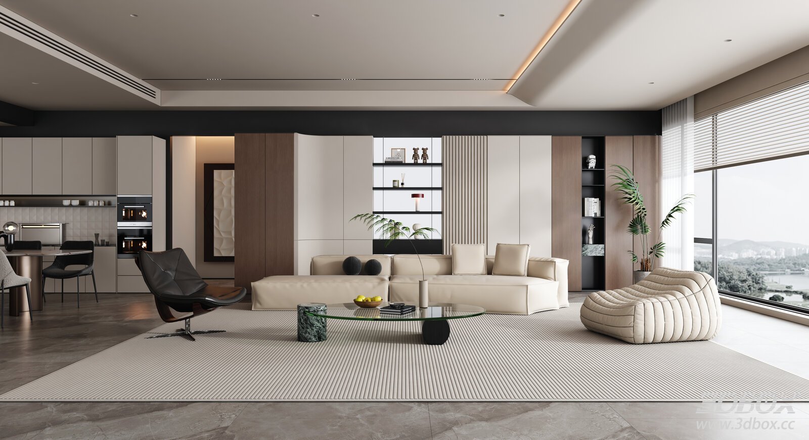 Modern Living Room Interior Model