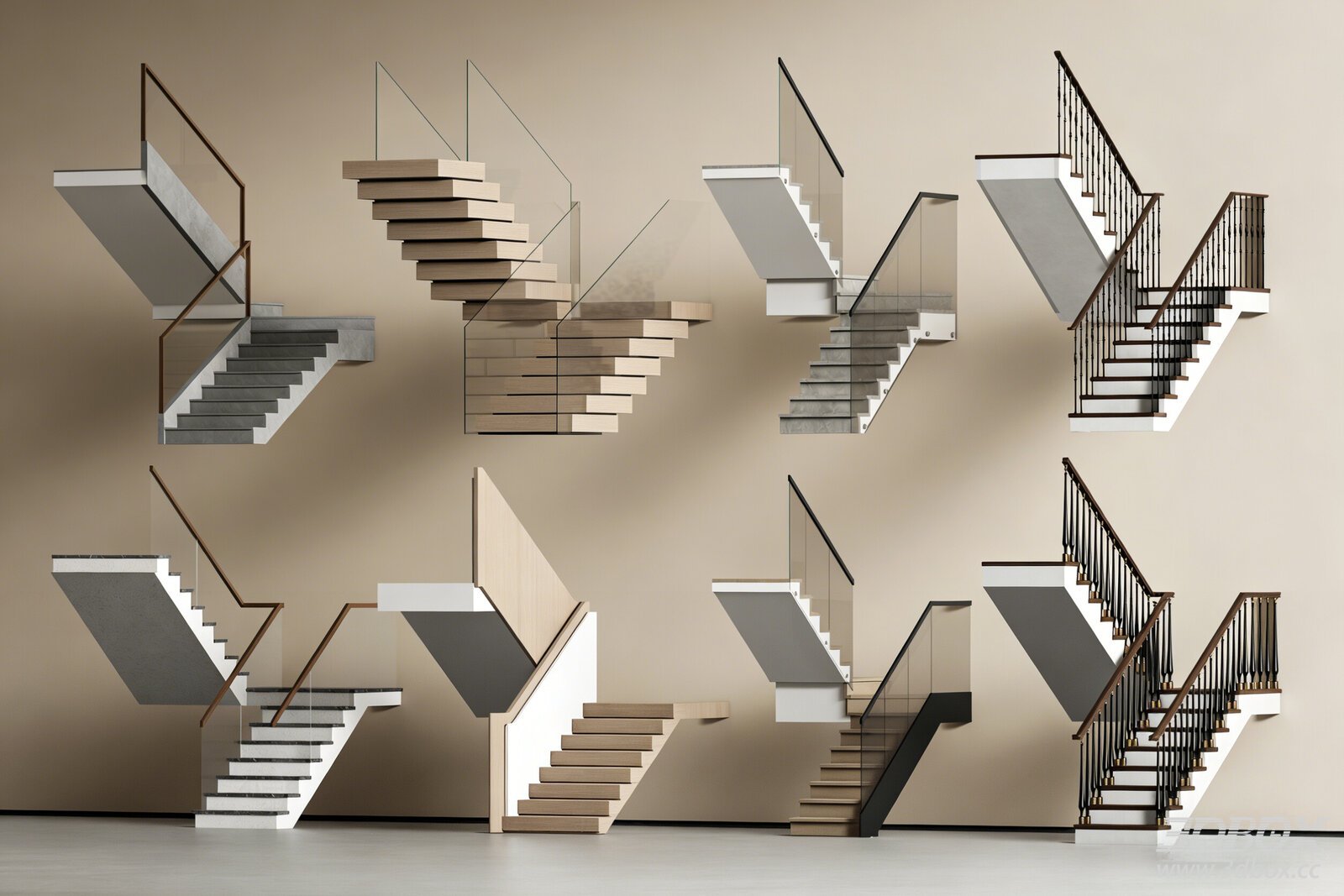 Modern Staircase Models Set