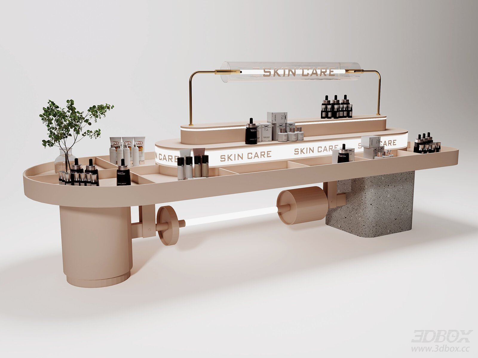 Modern Bar Counter with Decorative Plant
