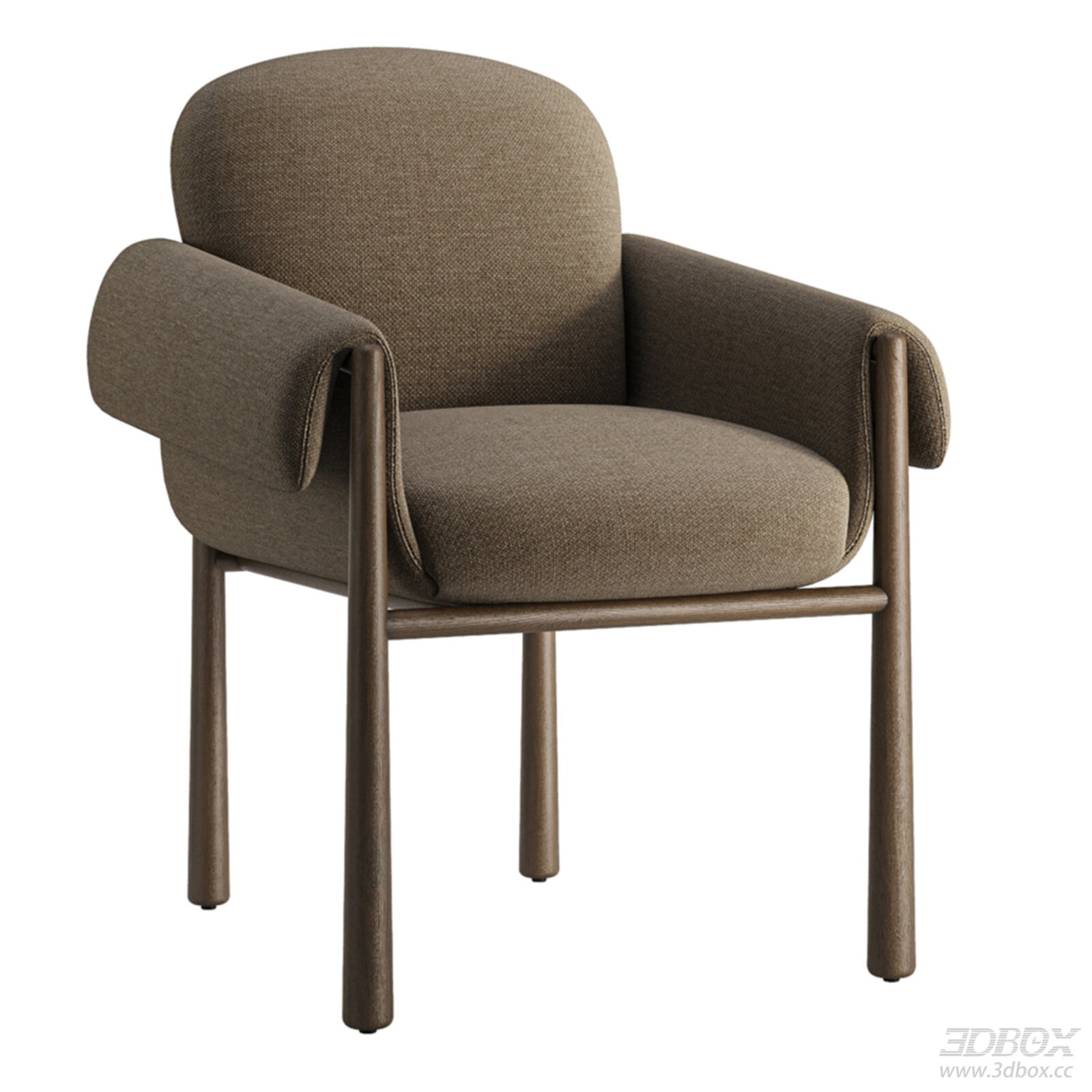 Modern Fabric Armchair with Metal Frame