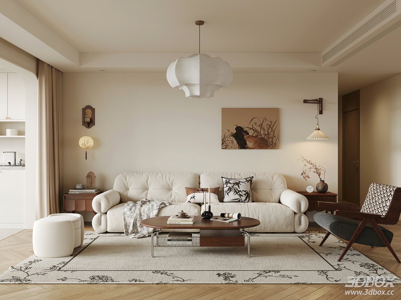 Modern Living Room Interior Model