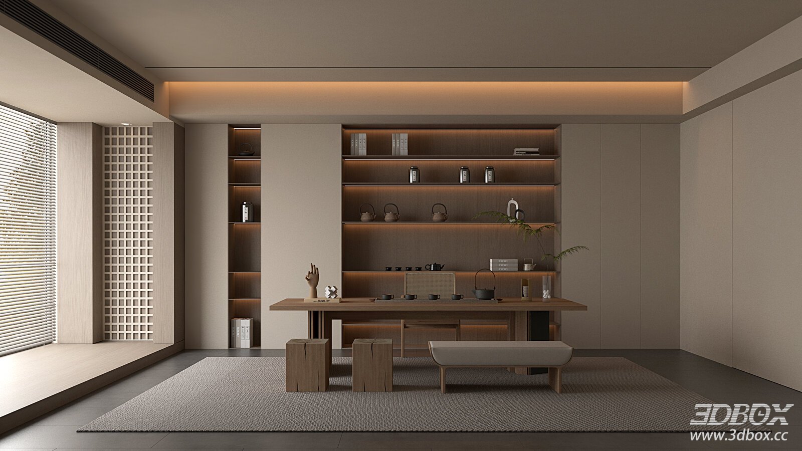 Modern Office Room Interior Model