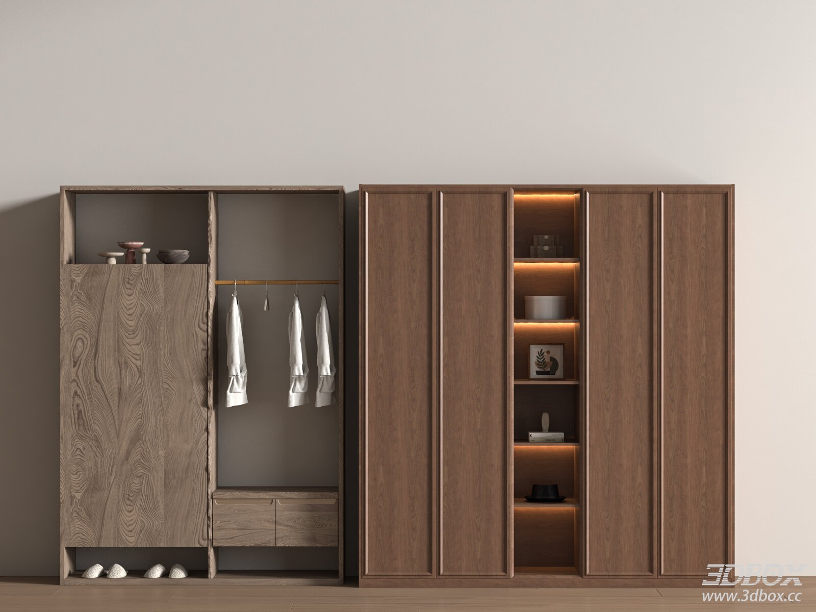 Modern Wooden Wardrobe Cabinet