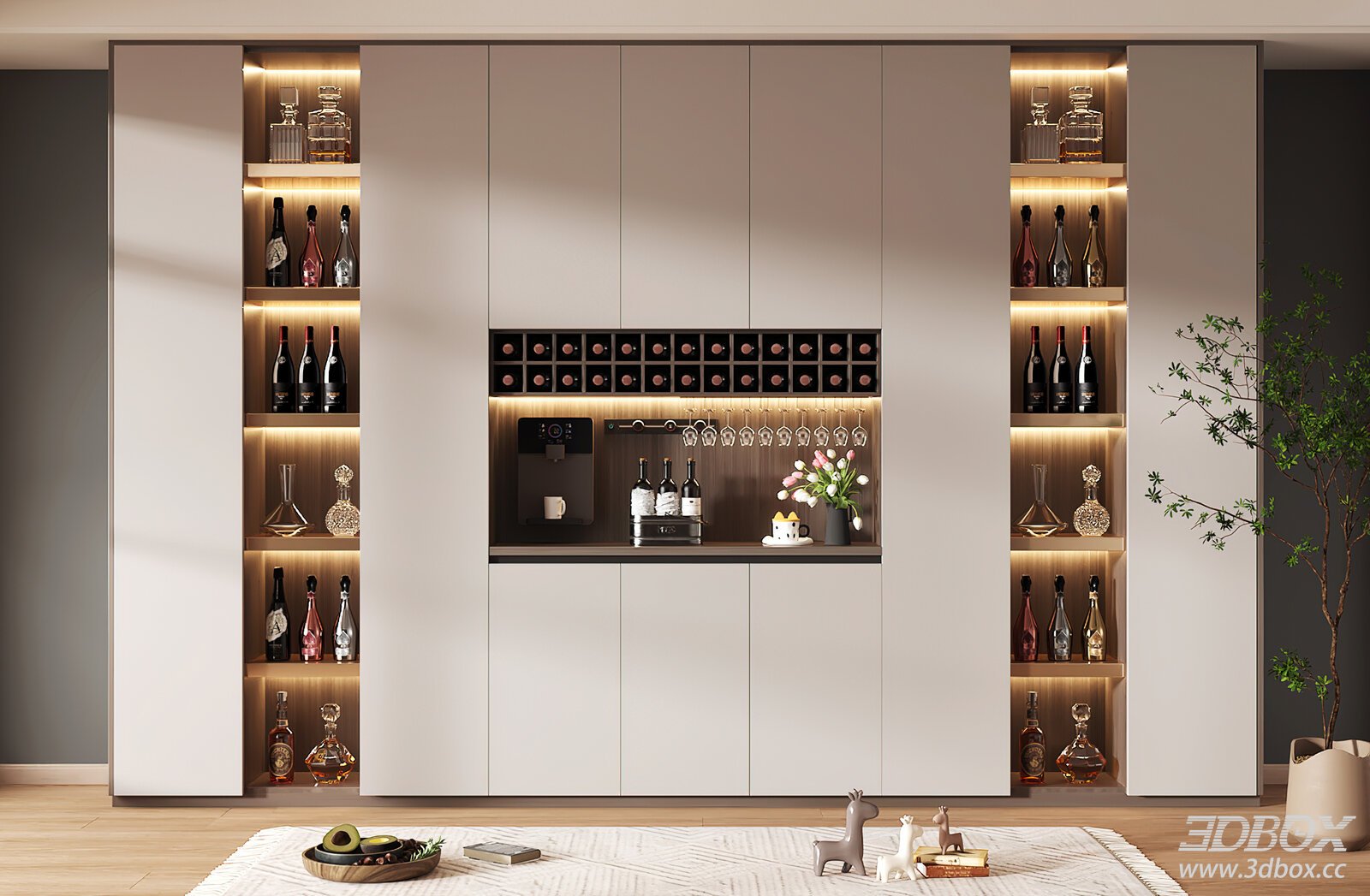 Modern Wine Cabinet in Living Room