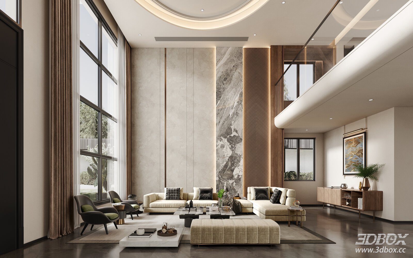 Modern Living Room Interior Model