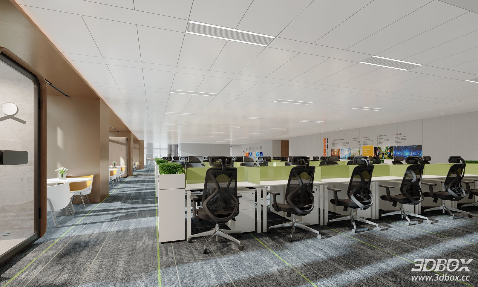 Modern Office Room Interior Model