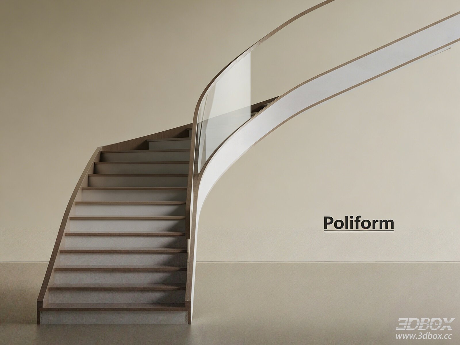 Modern Metal - Glass Staircase by Poliform