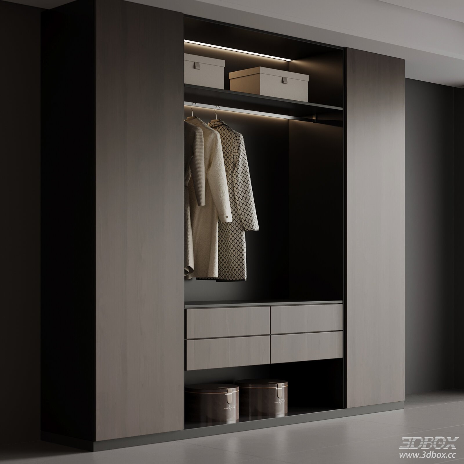Modern Wooden Wardrobe for Bedroom