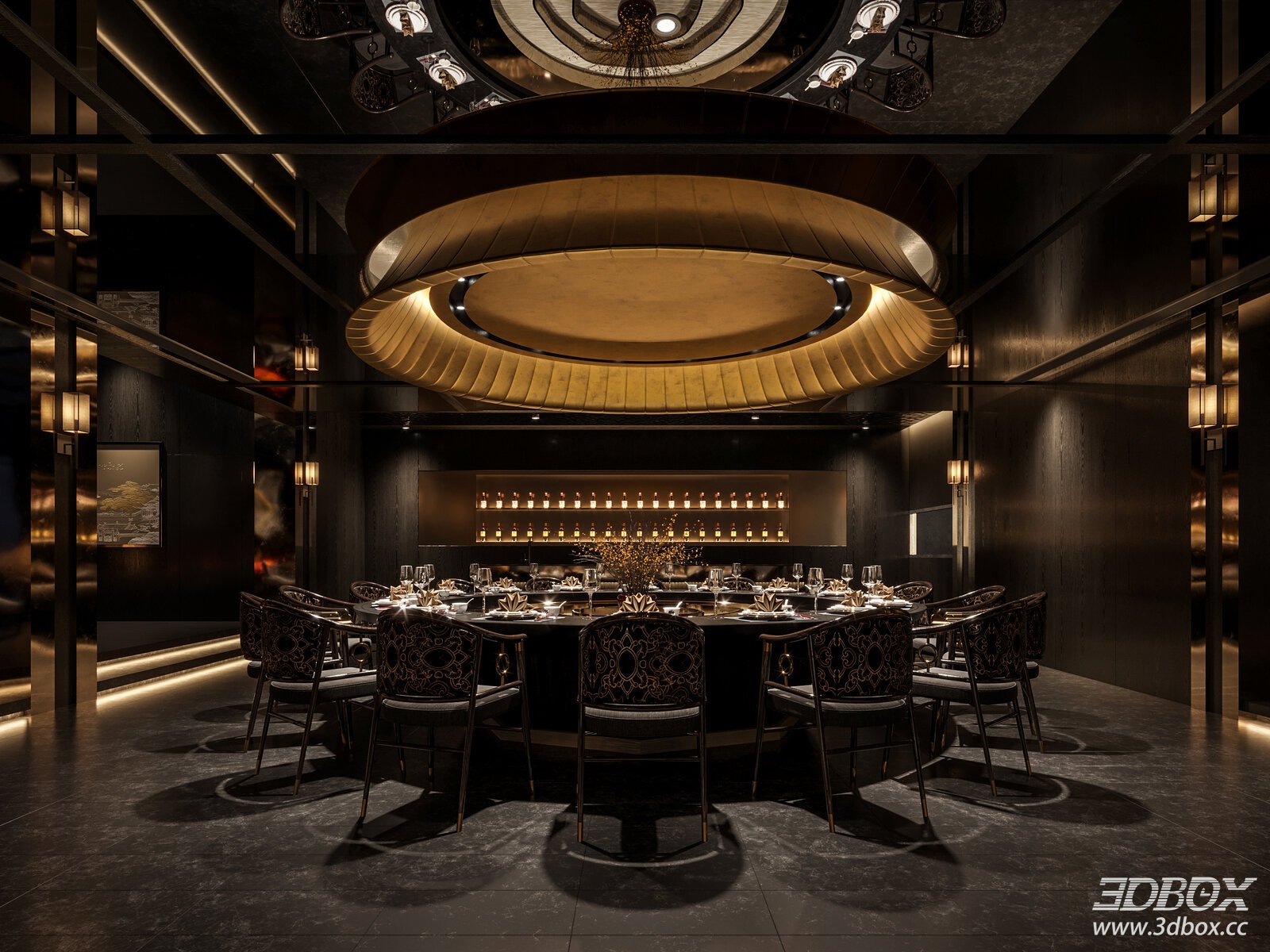 Modern Dining Room Interior Model