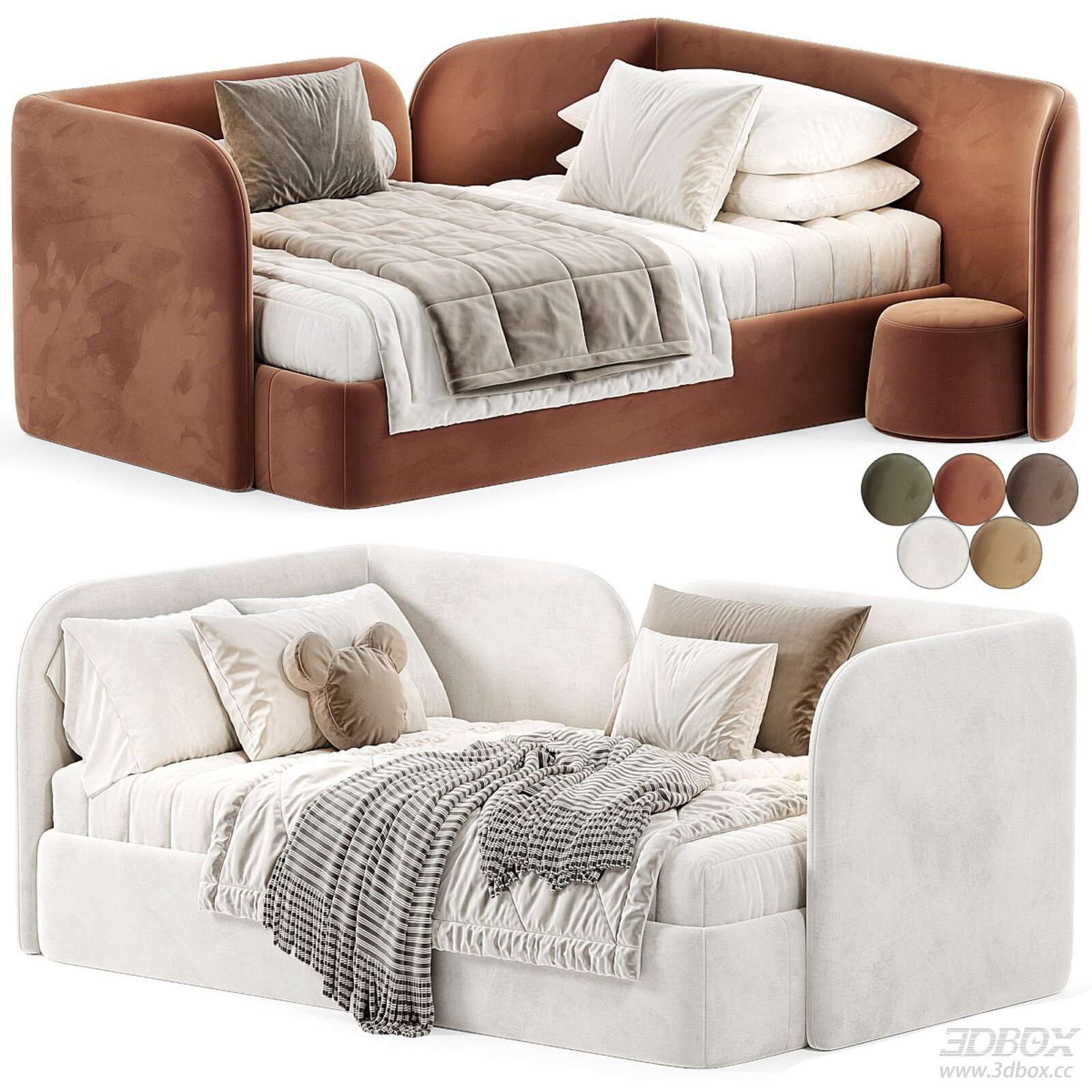 Modern Double Bed with Sofa - Style Design