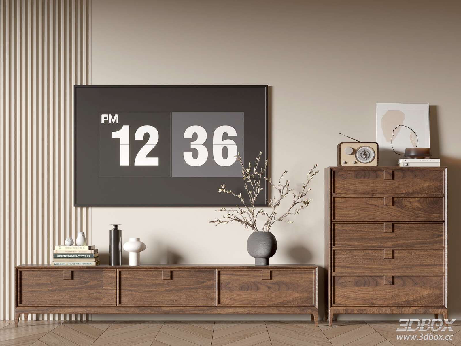 Modern Living Room Cabinet and Decoration