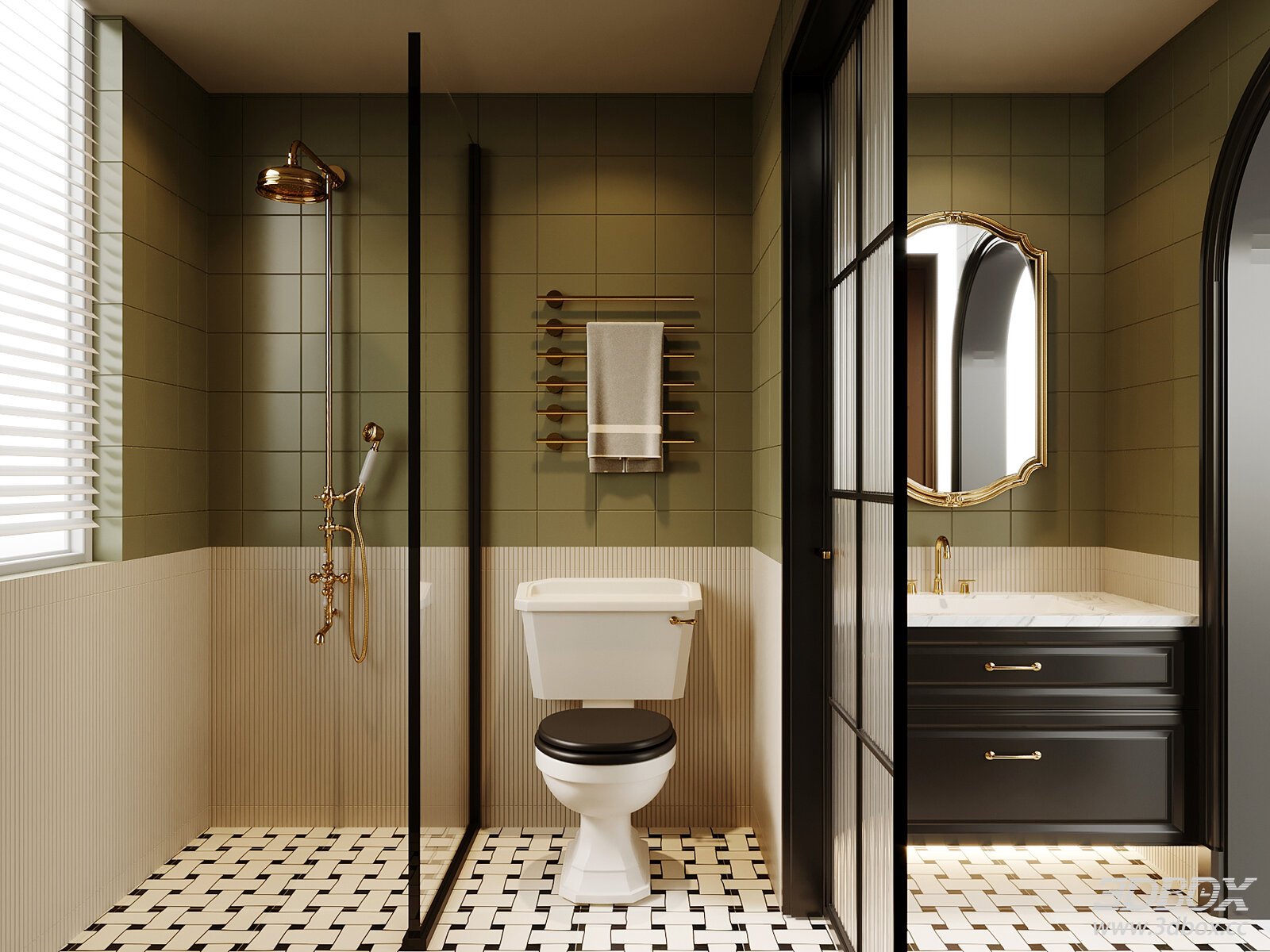 Modern Bathroom Interior Model