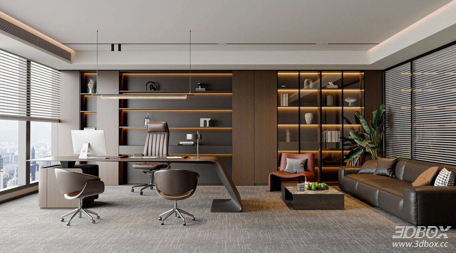 Modern Office Room Interior Model