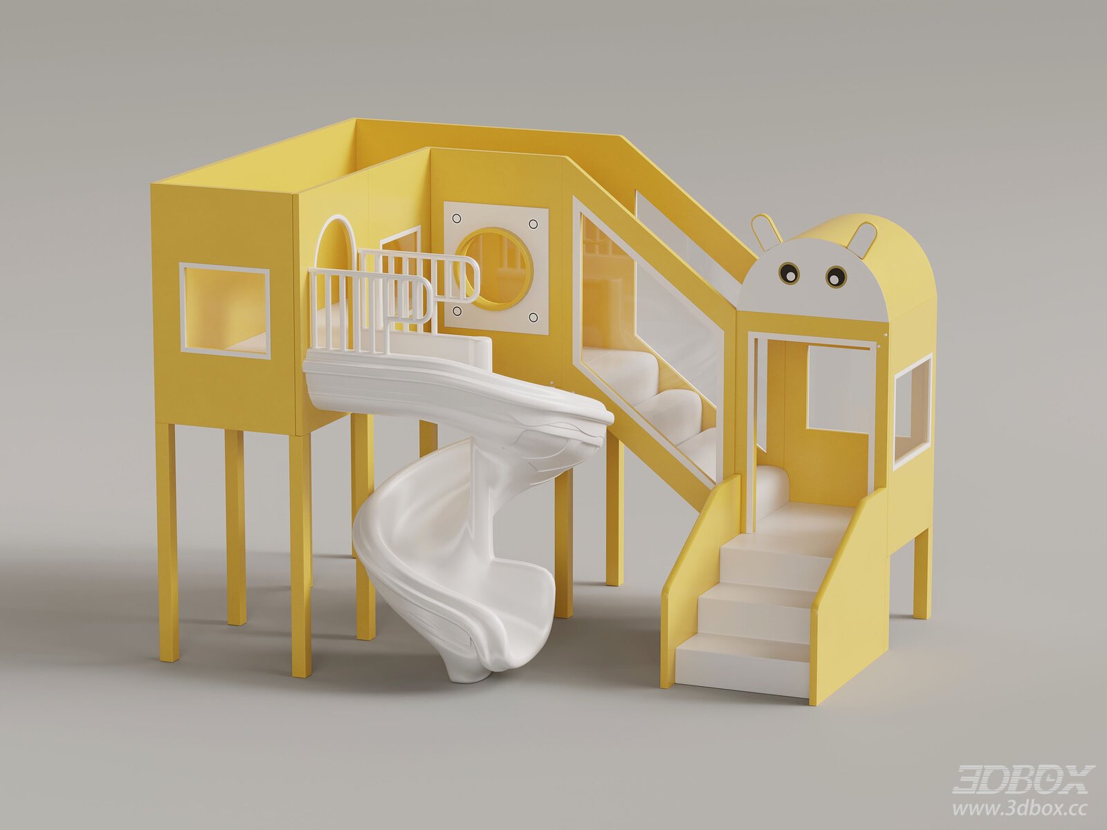 Modern Children's Toy with Staircase and Slide