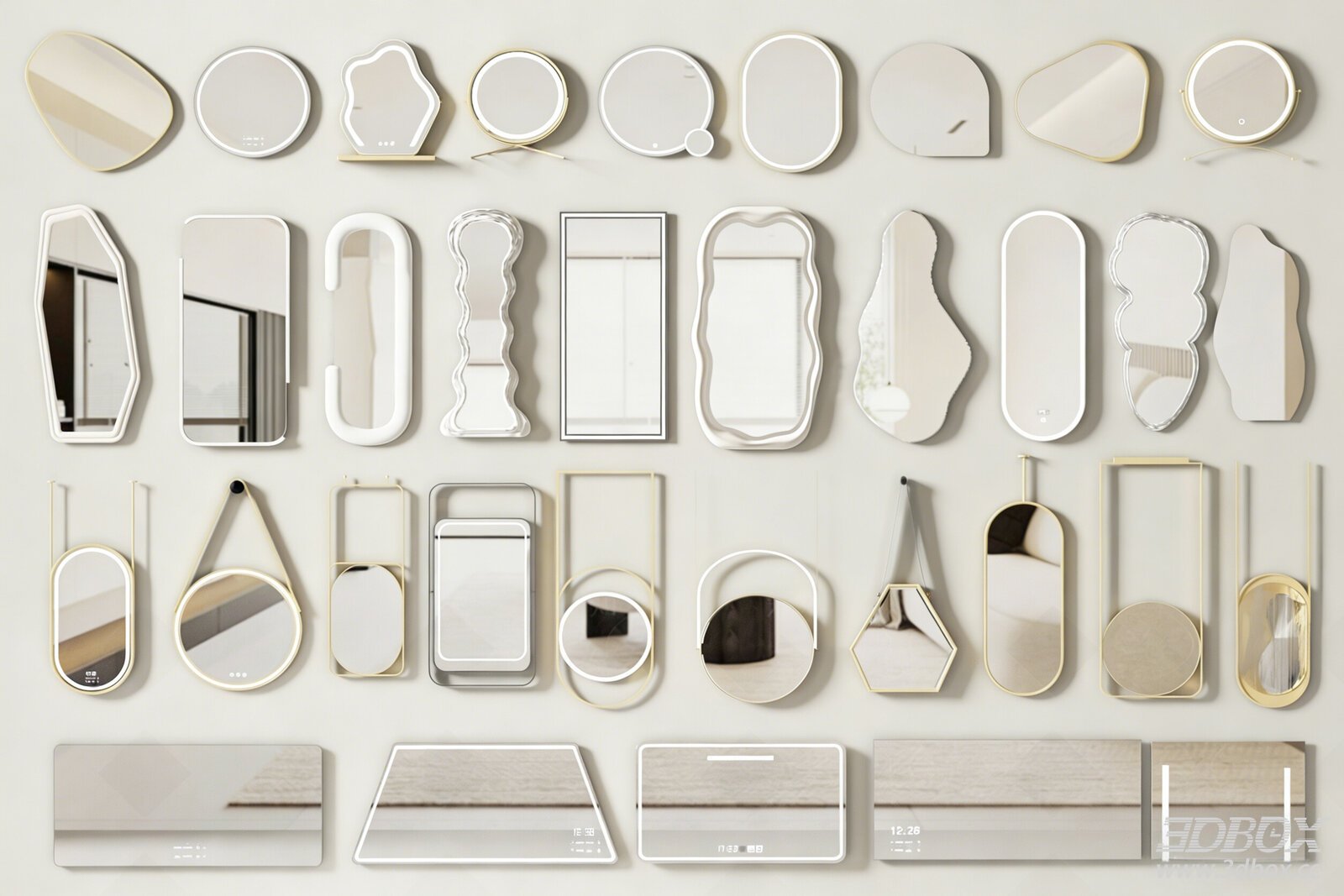 Modern Mirror Decoration Set
