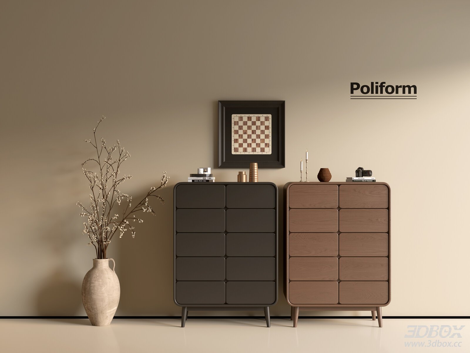 Modern Sideboard and Chest of Drawer Set