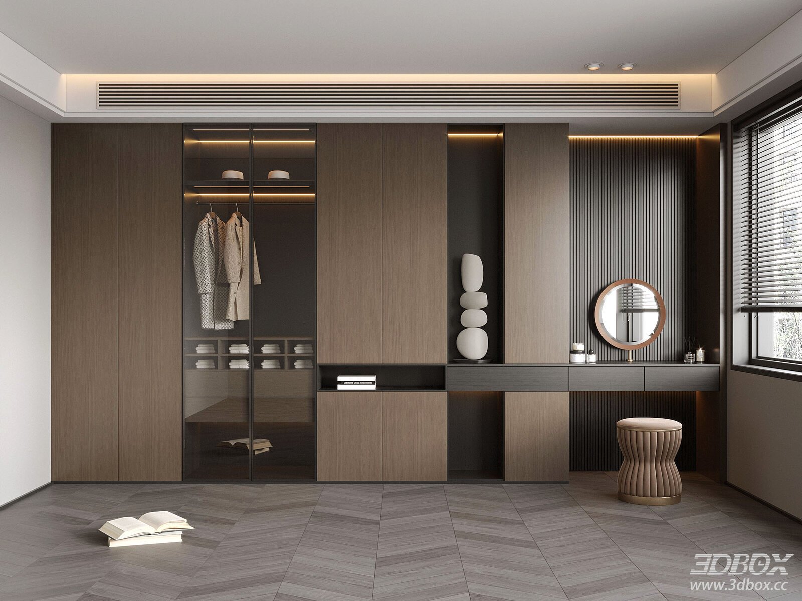 Modern Wardrobe and Dressing Table Set