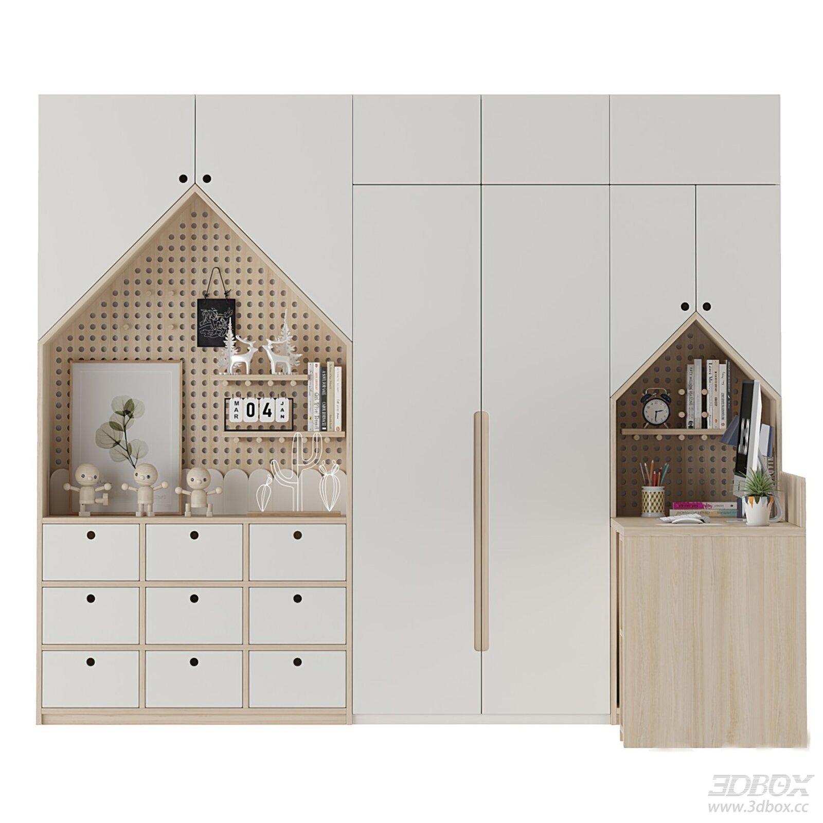 Modern Wooden Wardrobe and Display Cabinets