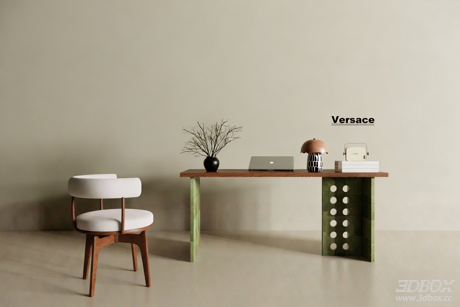 Modern Wooden Desk and Chair Set