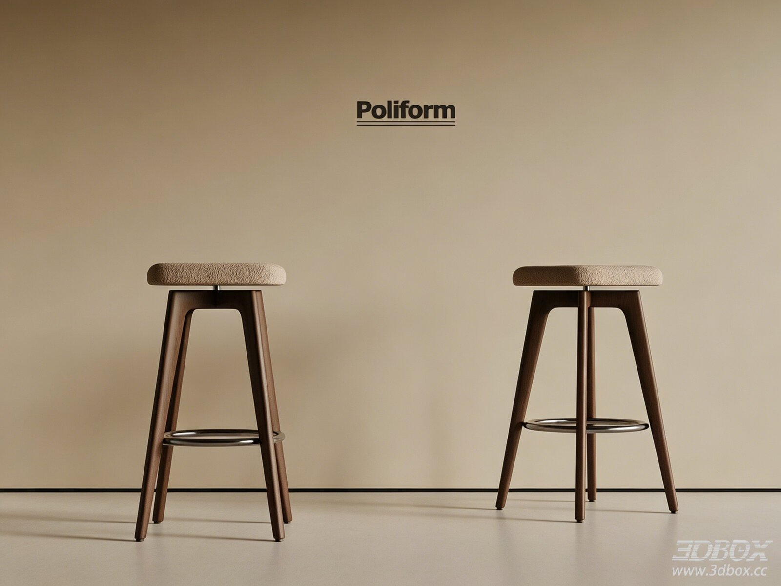 Modern Wooden Fabric Stools