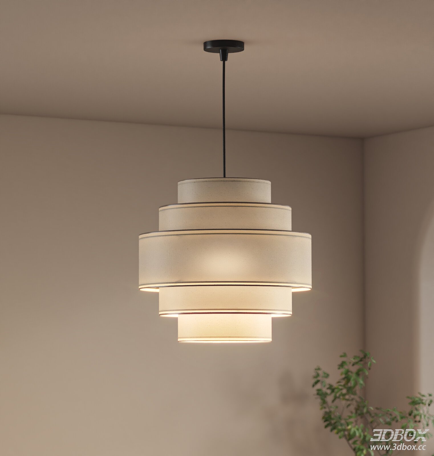 Modern Fabric Ceiling Pendant Lamp
