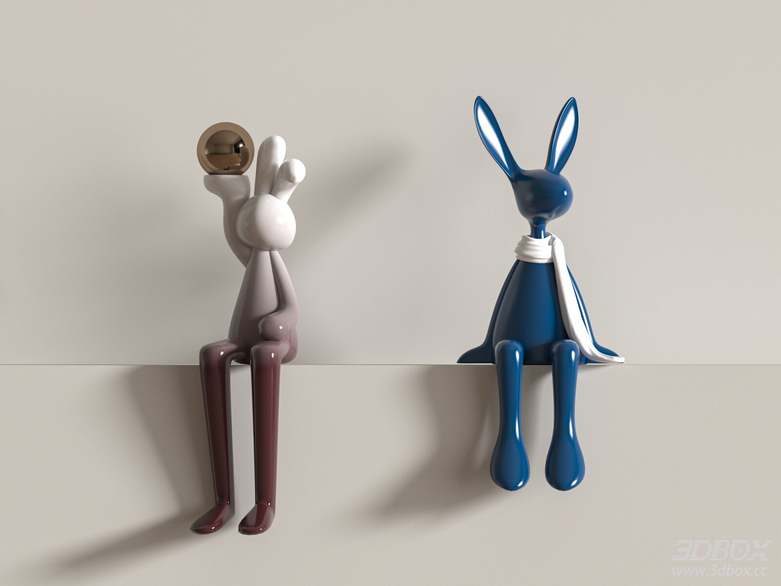 Artistic Decorative Rabbit Figures