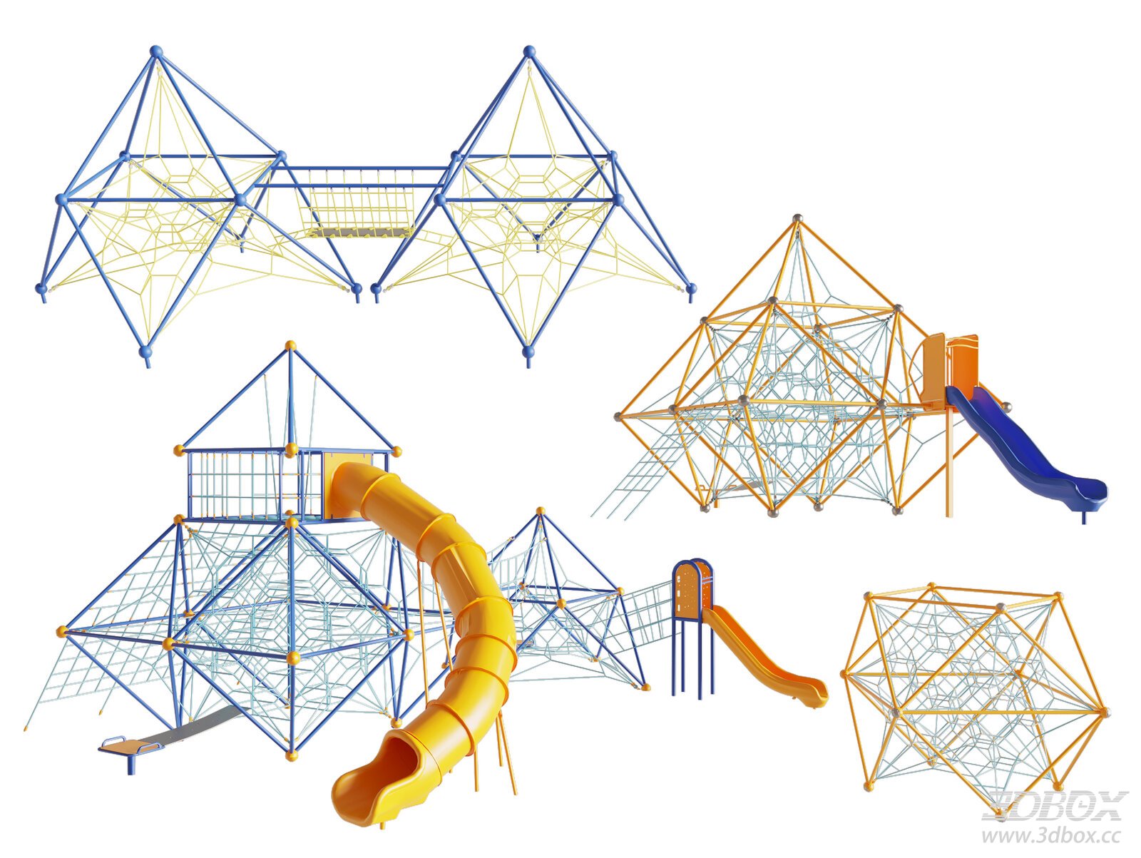 Playground Structure with Slides